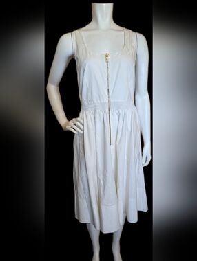 💛 62. J. Crew Size 14T White Zippered Dress